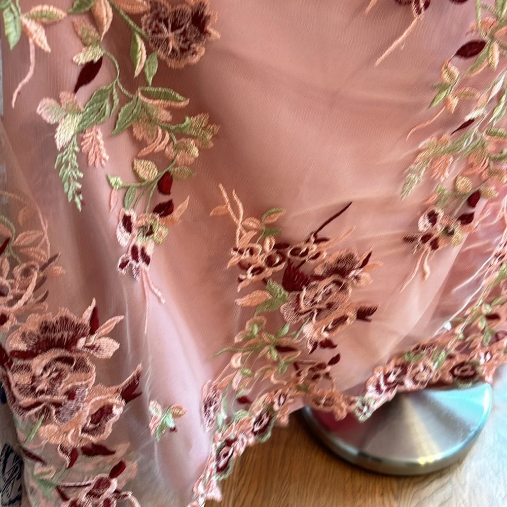 NWDT J.J.’s House, romantic pink embroidered special occasion dress. Size 2X. - Picture 6 of 16